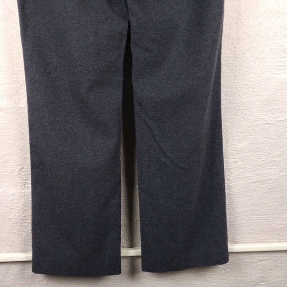 L.L. Bean Classic Fit Vintage Gray Brush Cotton High Rise Straight Leg Trousers - Picture 11 of 13